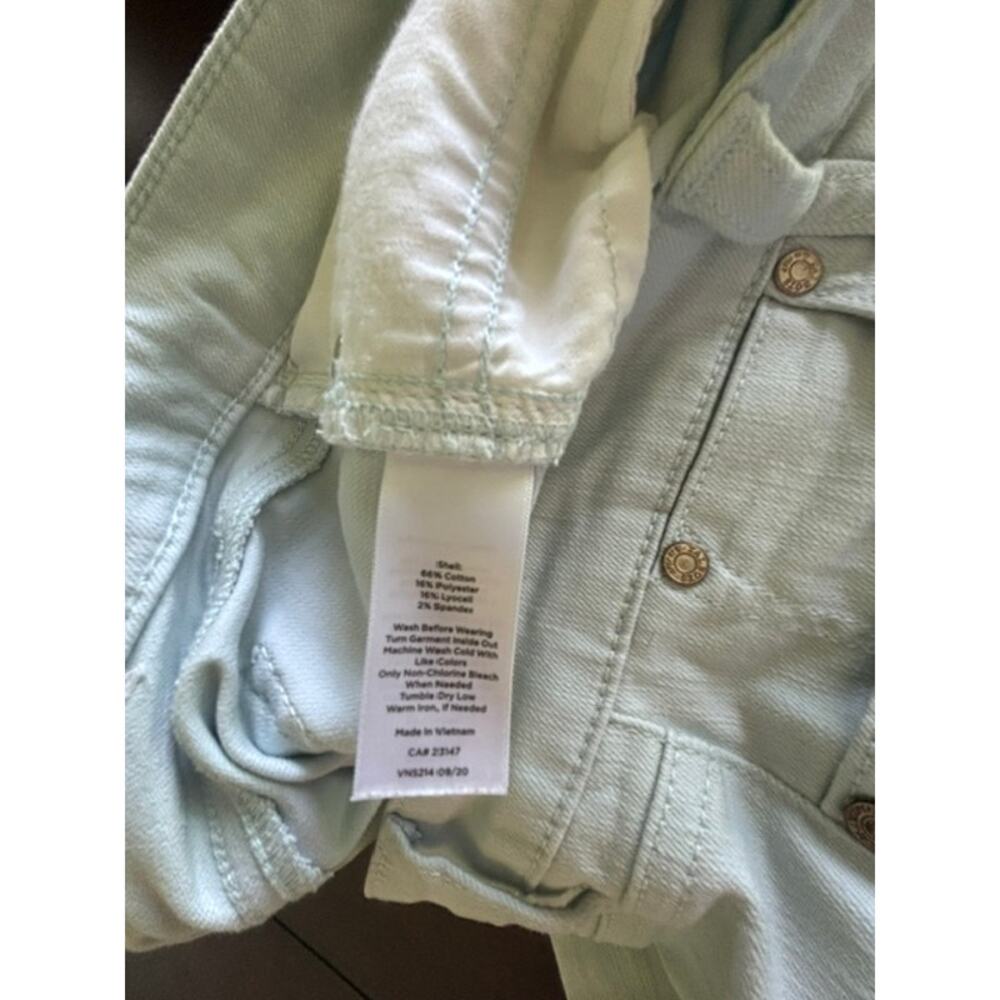 Talbots Slim Ankle Jeans Womens 4 Mint Green Stretch Denim 28" Inseam - Picture 4 of 4